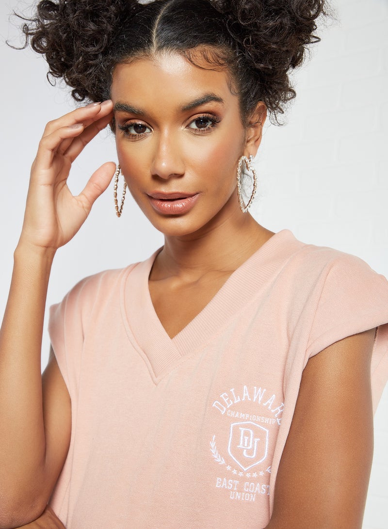 Sivvi x GenM Oversized Varsity Pullover Light Pink  - Image 3