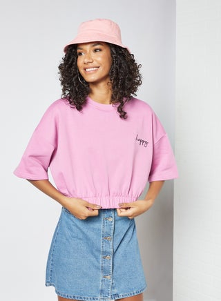 Embroidered Cropped Sweater Purple - v1627998644/N45732126V_1