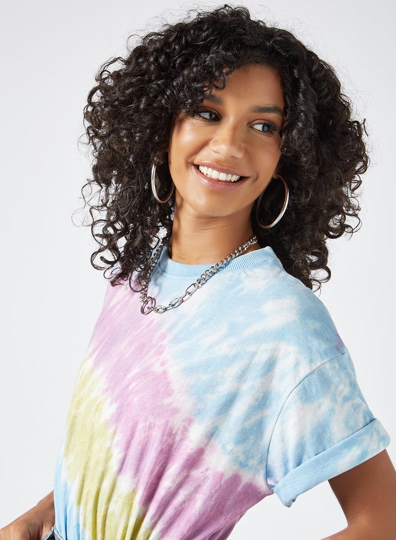 Oversized Tie Dye T-Shirt Multicolour - v1627998646/N45732194V_3