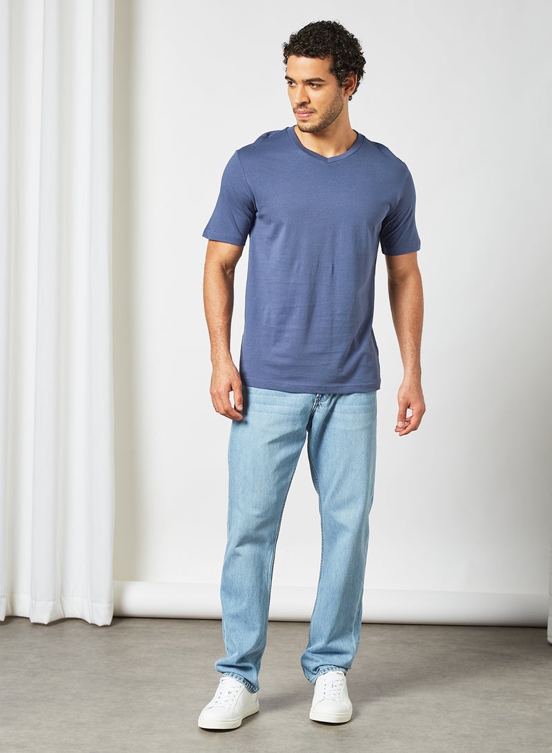 مانجو تيشيرت بقصة عادية أزرق - Image 3