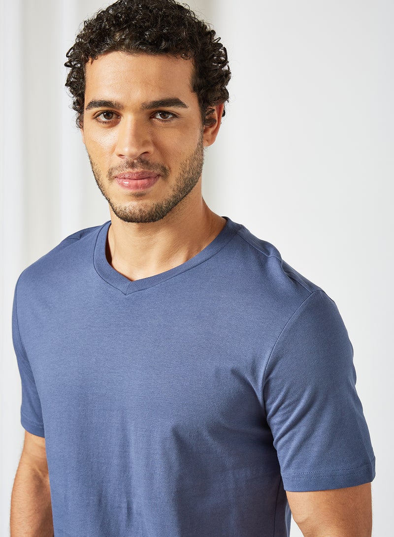 مانجو تيشيرت بقصة عادية أزرق - Image 4