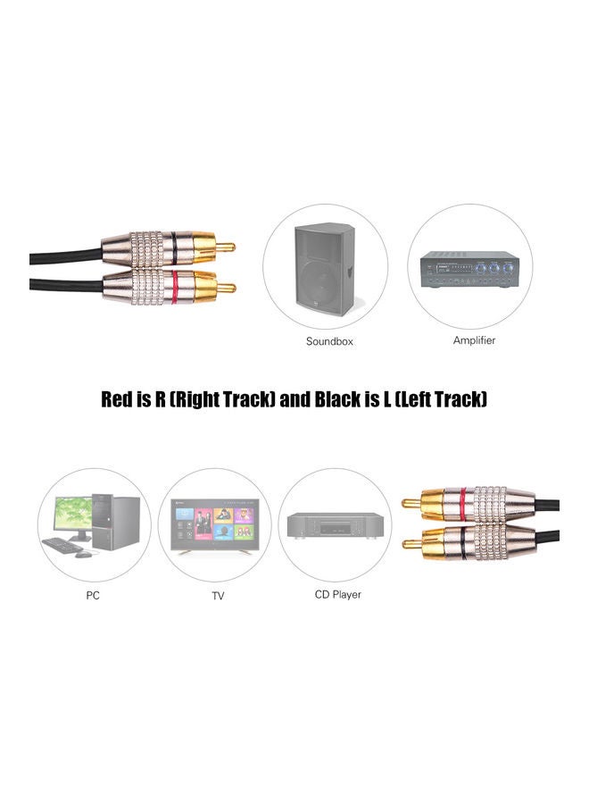 كابل مكبر صوت من منفذ 2RCA إلى 2RCA للصوت والفيديو - Image 3
