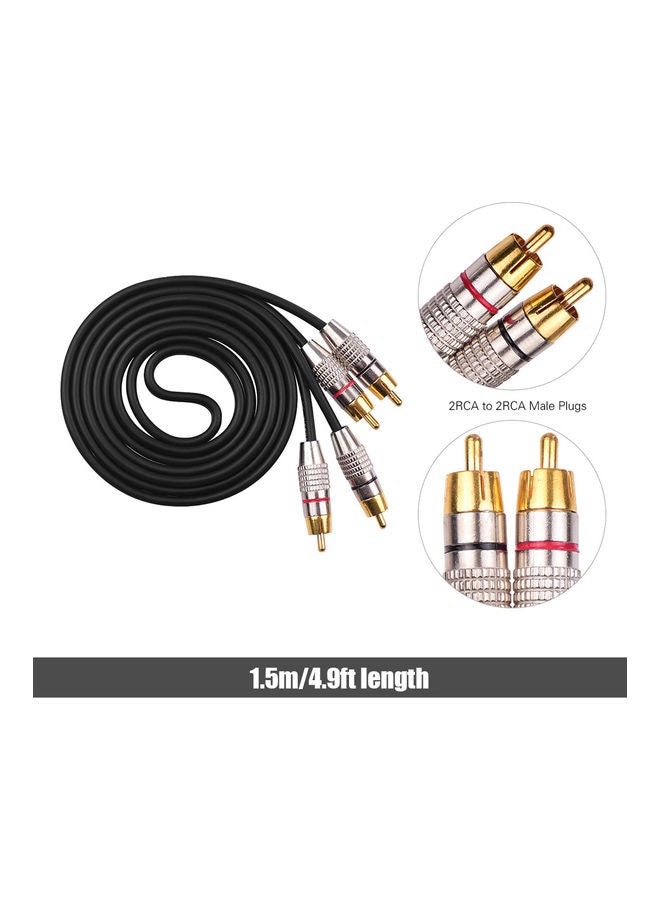 كابل مكبر صوت من منفذ 2RCA إلى 2RCA للصوت والفيديو - Image 4