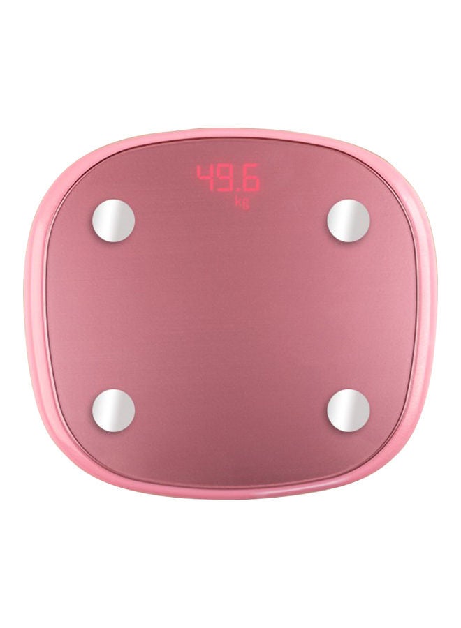 ميزان حمام بزوايا مستديرة وشاشة LED وردي 29.00*3.00*26.00سم - Image 1