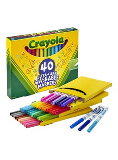 Crayola 40-Piece Ultra Clean Washable Markers Set Multicolour  - Image 1