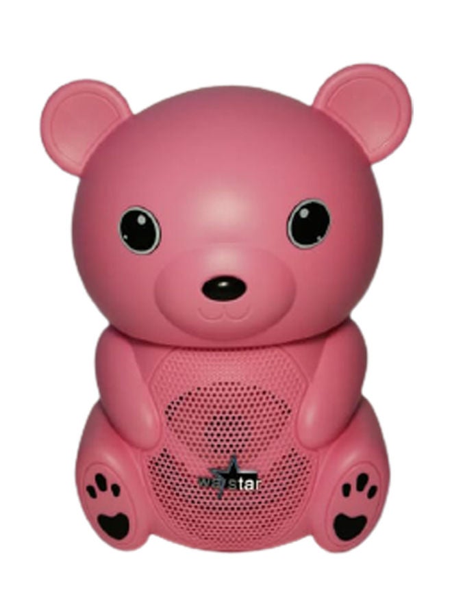 Bear Shape Bluetooth Speaker WA888 Pink