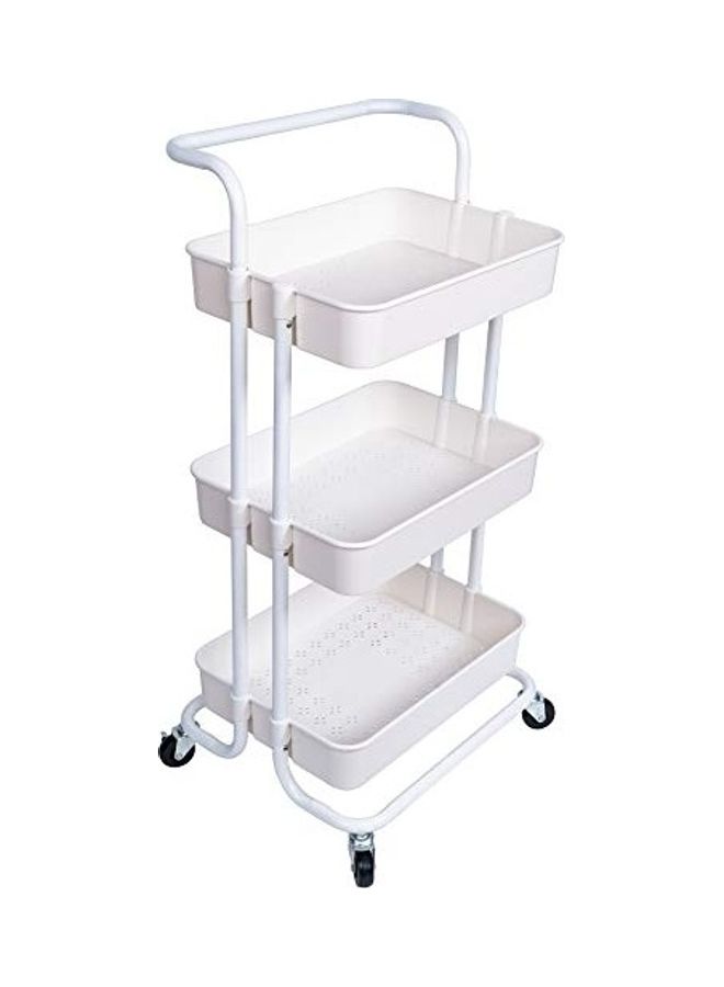 ALMUFARREJ - 3-Tier Utility Cart White - Image 1