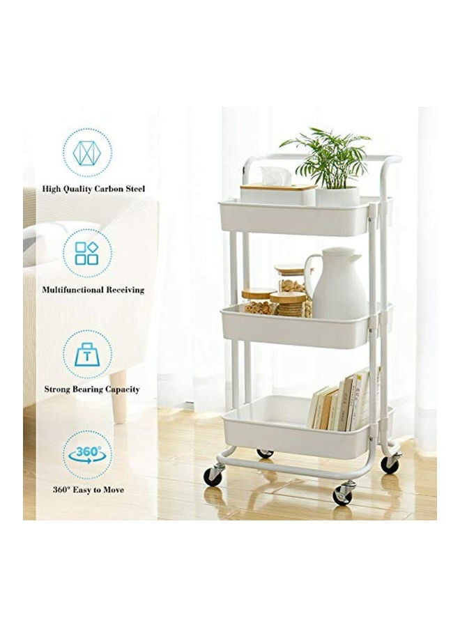 ALMUFARREJ - 3-Tier Utility Cart White - Image 1