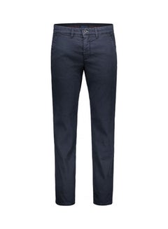 Casaul Plain Basin Mid-Rise Waist Pants Blue