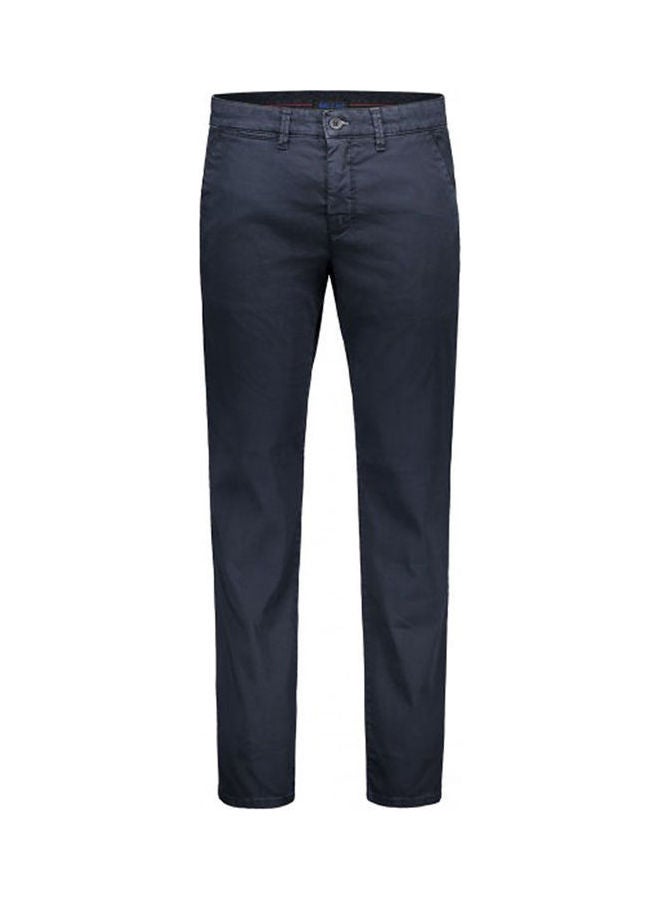 MAC - Casaul Plain Basin Mid-Rise Waist Pants Blue - Image 1