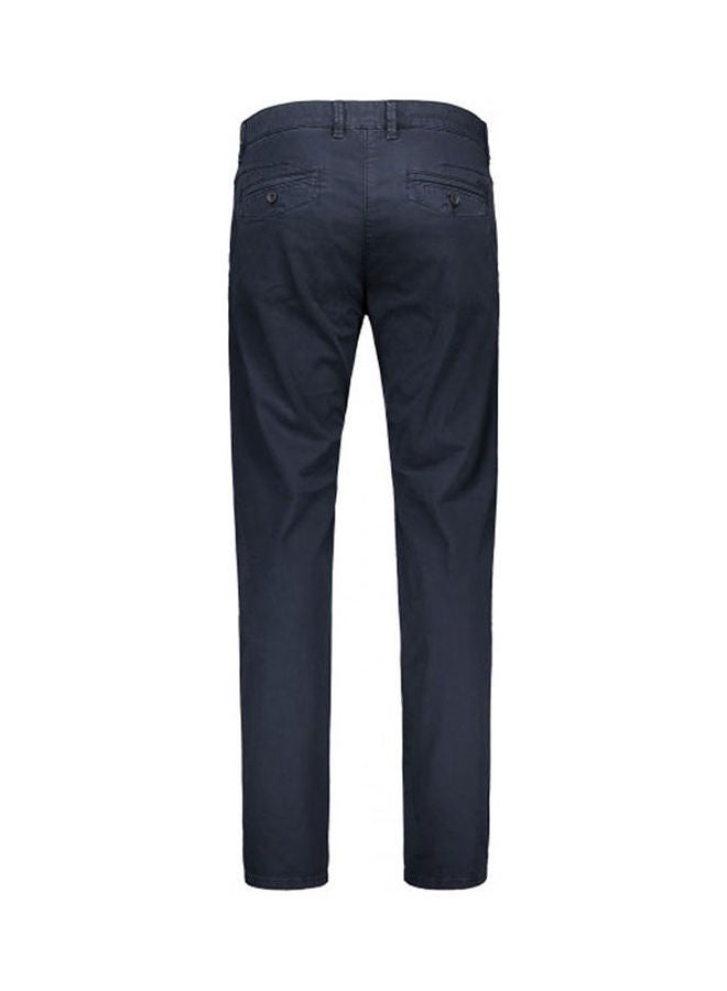 MAC - Casaul Plain Basin Mid-Rise Waist Pants Blue - Image 1
