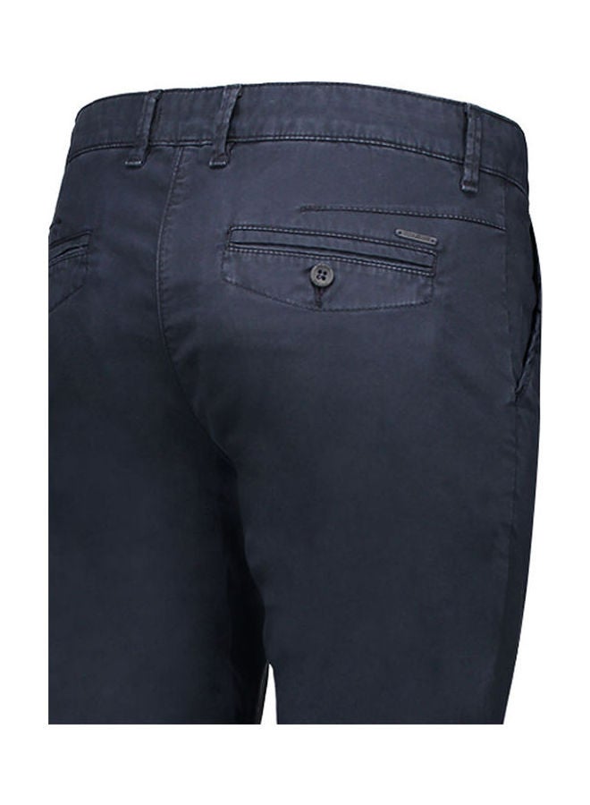 MAC - Casaul Plain Basin Mid-Rise Waist Pants Blue - Image 1