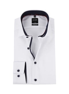 Olymp Luxor Modern Fit 100% Cotton Shirt White 