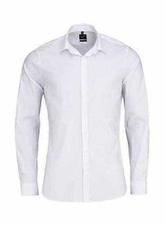 Olymp Strongly Tailored And Body Hugging Business Shirt Super Slim White 