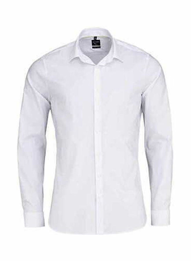 Olymp Strongly Tailored And Body Hugging Business Shirt Super Slim White 