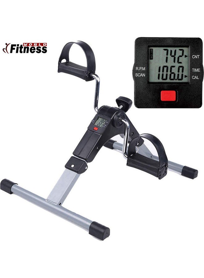 Fitness World - Pedal Exerciser Under Desk Bike With LCD Monitor Resistance 7.87 x 3.15 x 2.36inch 7.87 x 3.15 x 2.36inch - Image 1