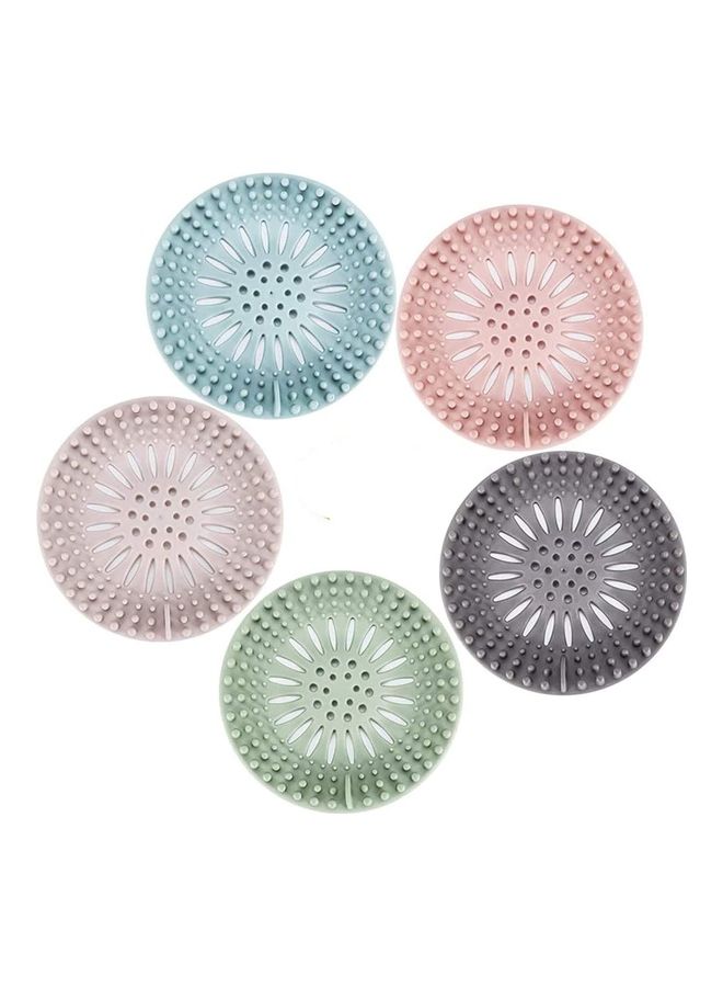 Alfa.life 5-Pack Durable Silicone Hair Stopper Shower Drain Covers Multicolour 5.12 x 5.12 x 0.48inch  - Image 1