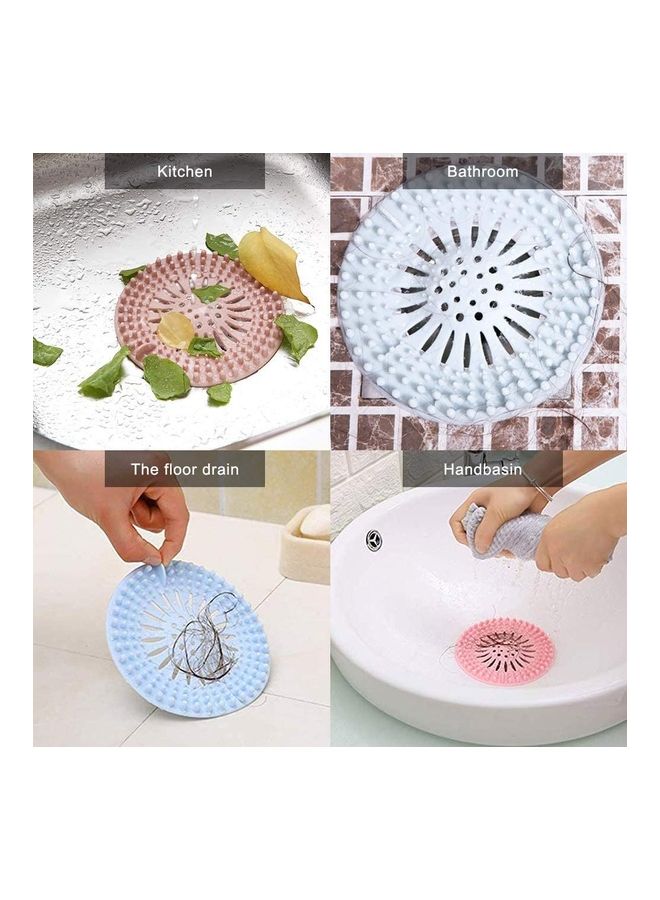 Alfa.life 5-Pack Durable Silicone Hair Stopper Shower Drain Covers Multicolour 5.12 x 5.12 x 0.48inch  - Image 2