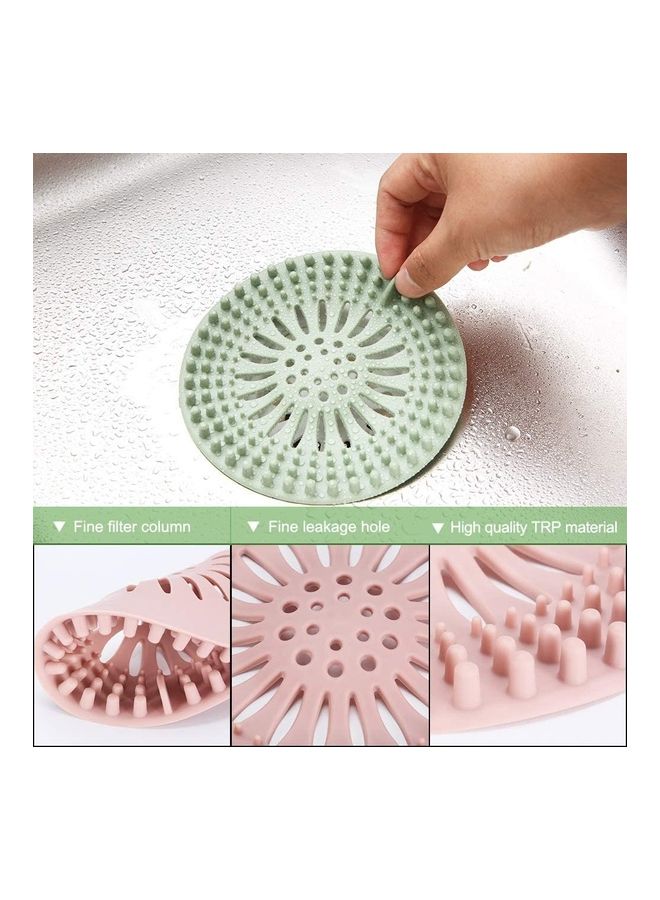 Alfa.life 5-Pack Durable Silicone Hair Stopper Shower Drain Covers Multicolour 5.12 x 5.12 x 0.48inch  - Image 3