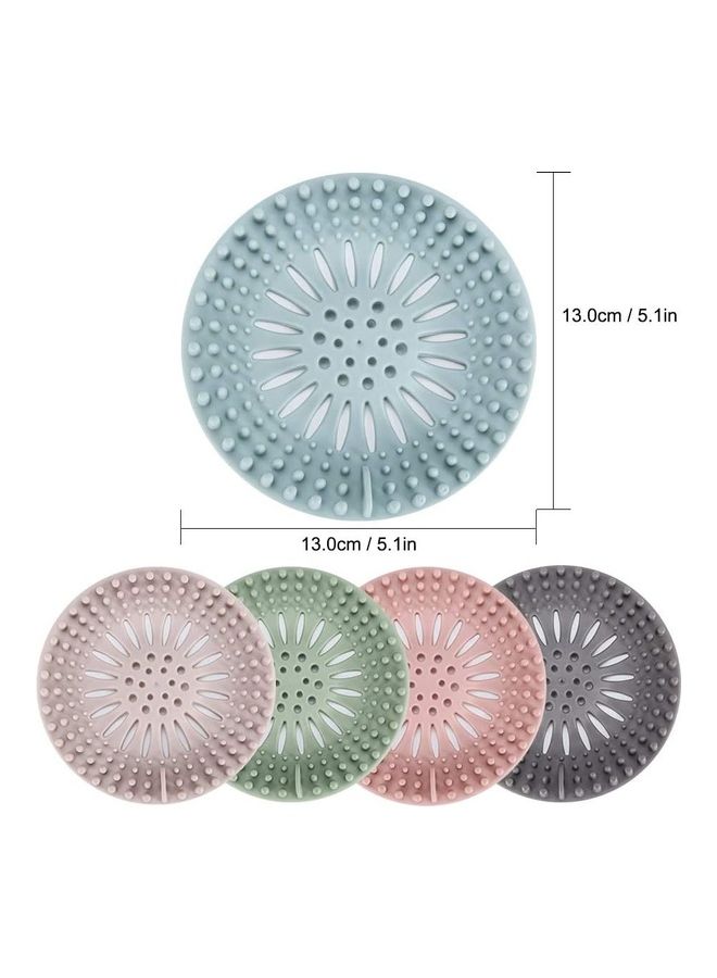 Alfa.life 5-Pack Durable Silicone Hair Stopper Shower Drain Covers Multicolour 5.12 x 5.12 x 0.48inch  - Image 4