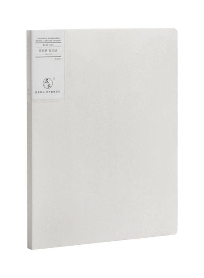 Generic - A4 Size Presentation Book with 30 Pocket Sheet Protector Grey - Image 1