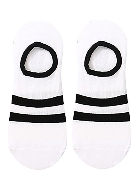 Double Striped No Show Socks For Men Multicolour