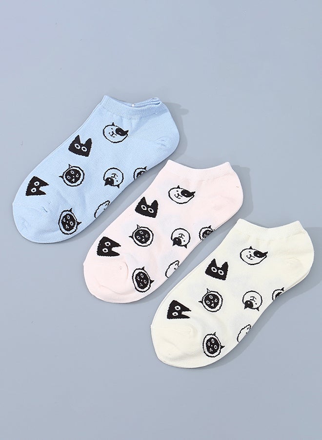 شيمي فوج Kitty Jacquard Short Socks For Women Multicolour  - Image 2