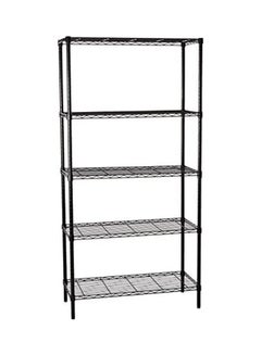 5-Tier Storage Shelving Shelf Black 10.75 x 1.5 x 11inch