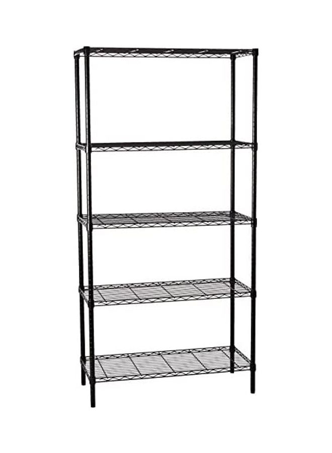Generic - 5-Tier Storage Shelving Shelf Black 10.75 x 1.5 x 11inch - Image 1