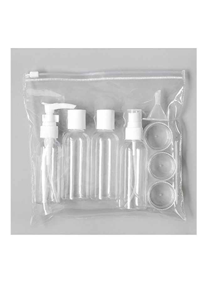 EMNDR 9-Pack Portable Empty Bottles Kit for Makeup Cosmetic Clear - Image 1