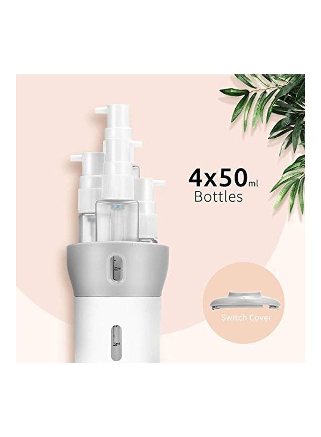 MOHANKHEDA Multifunction 4-in-1 Travel Dispenser Bottle Set for Make-Up White/Grey - Image 2