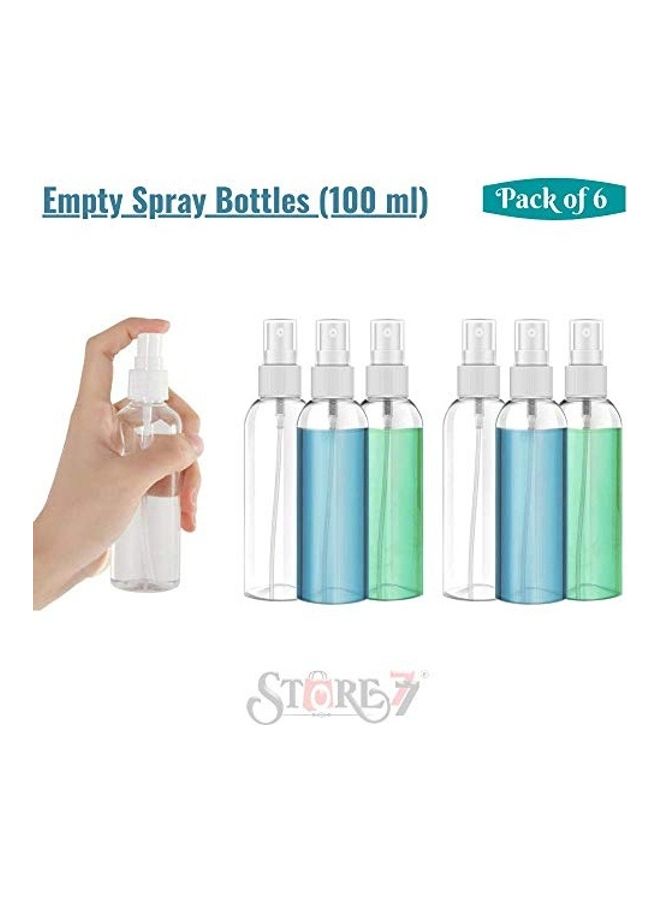 STORE77 6-Piece Refillable Spray Bottles for Makeup Clear/White  - Image 5