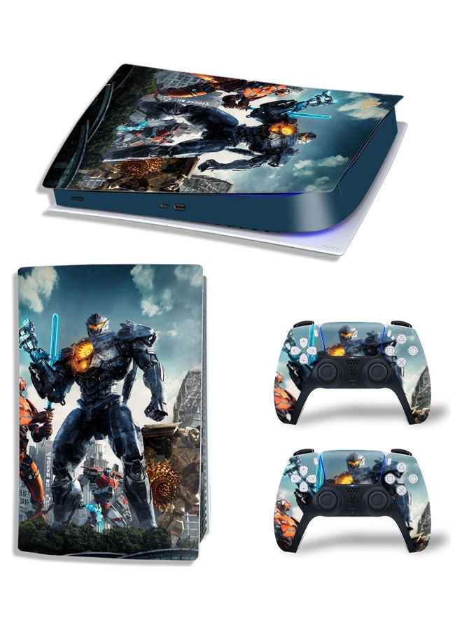 Rock Pow Printed Gaming Console and Controller Sticker Set For PS5 Disc Version  - Image 1