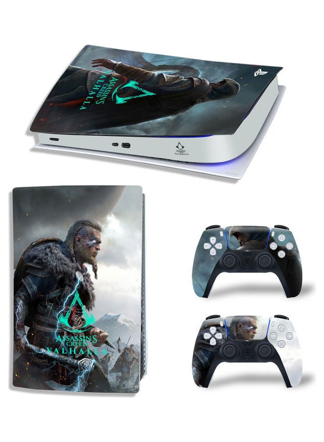 Rock Pow Printed Gaming Console and Controller Sticker Set For PS5 Disc Version - Image 1