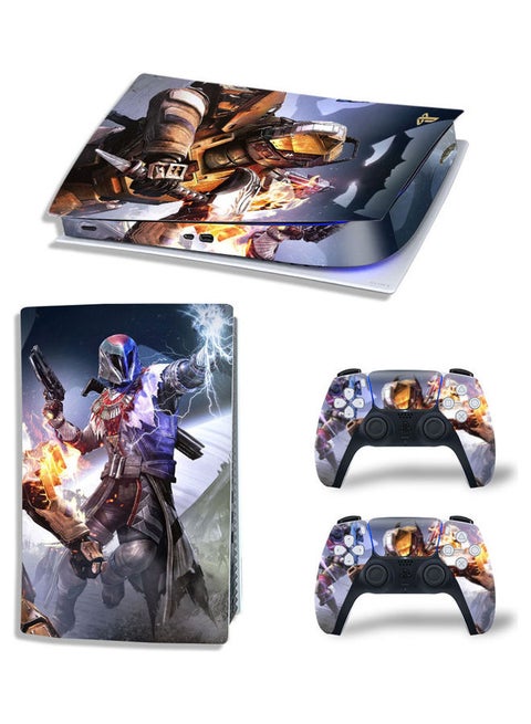 Printed Gaming Console and Controller Sticker Set For PS5 Disc Version