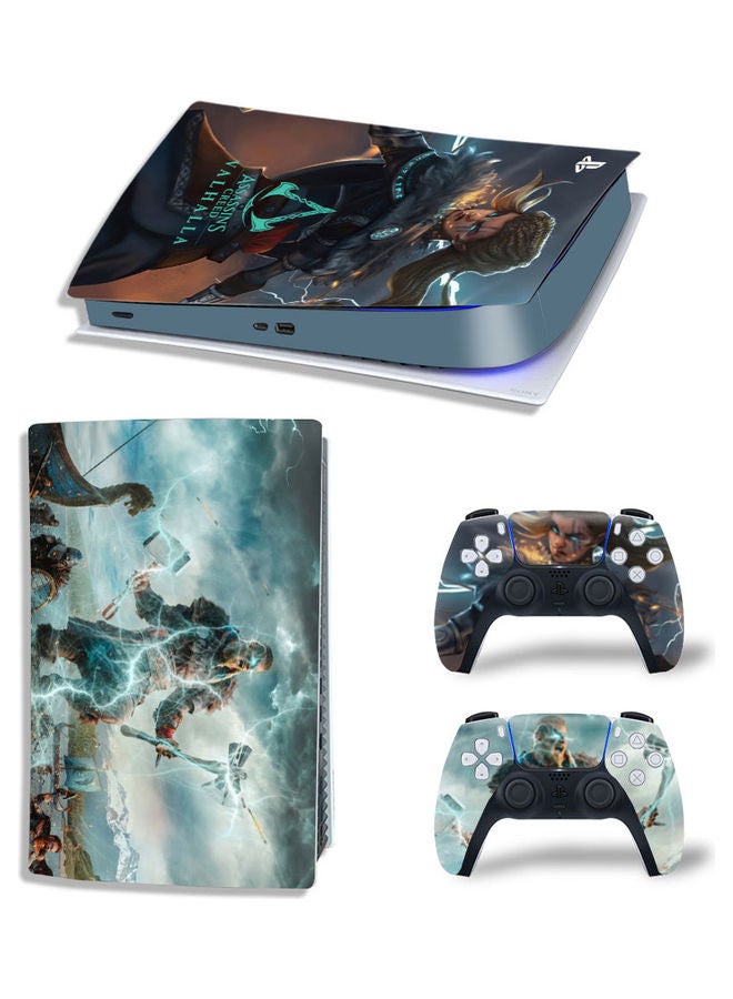 Rock Pow Printed Gaming Console and Controller Sticker Set For PS5 Digital Edition  - Image 1