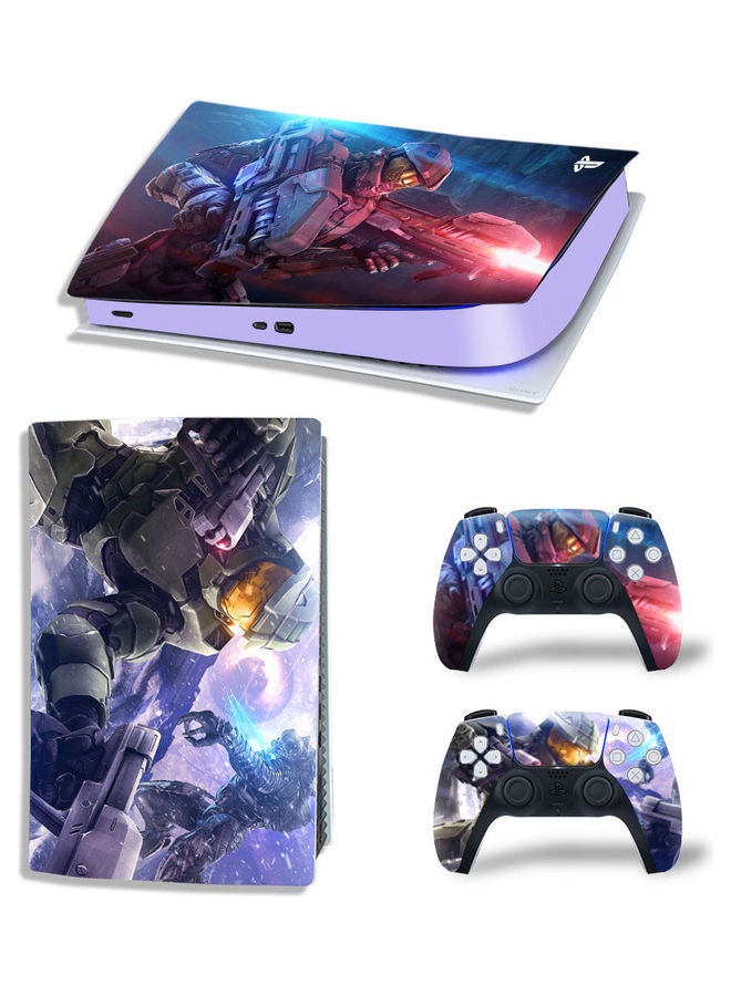 Rock Pow Printed Gaming Console and Controller Sticker Set For PS5 Digital Edition  - Image 1