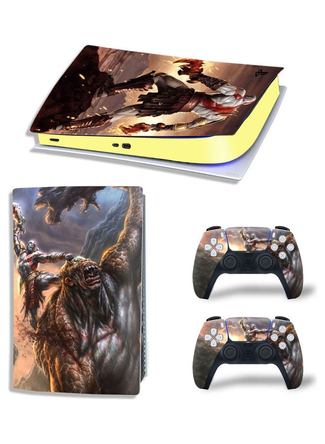 Rock Pow Printed Gaming Console and Controller Sticker Set For PS5 Digital Edition  - Image 1