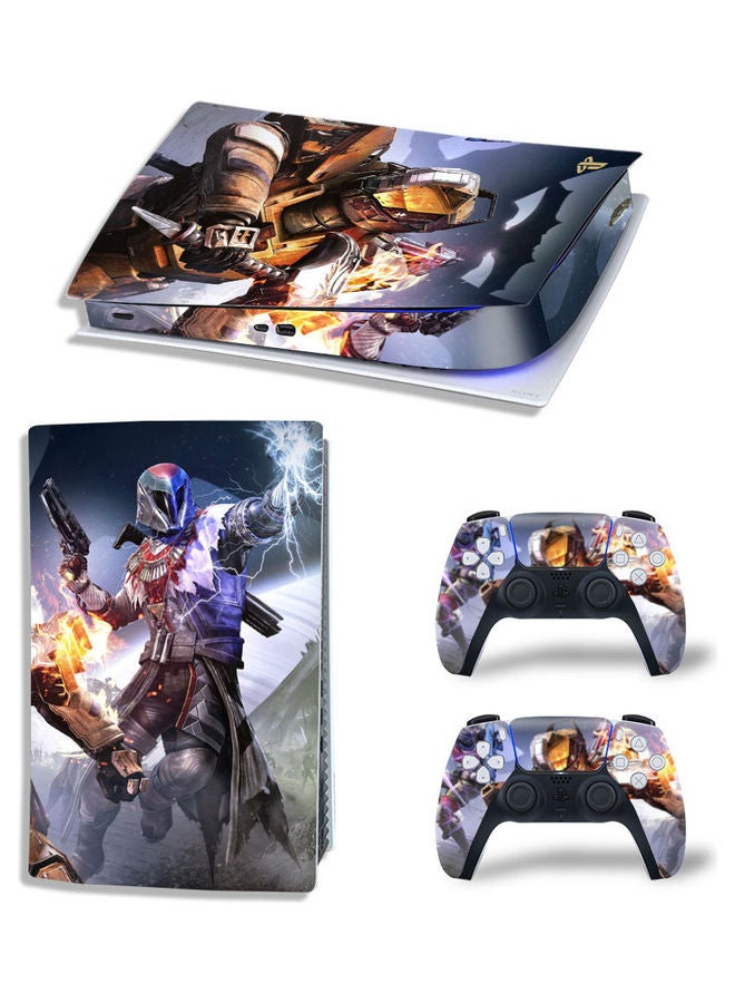 Rock Pow Printed Gaming Console and Controller Sticker Set For PS5 Digital Edition  - Image 1