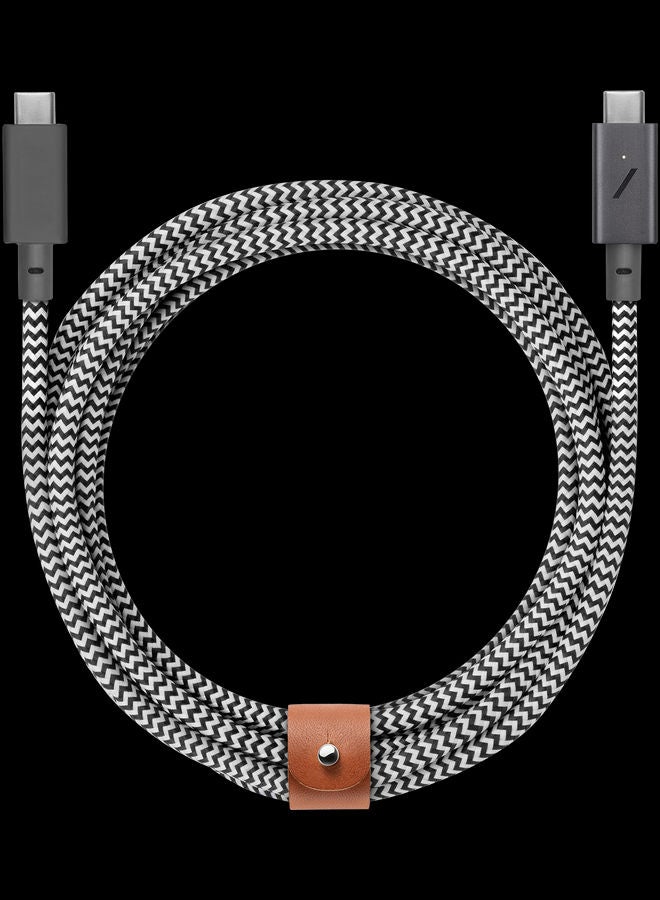 Native Union Belt Pro USB-C Charging Cable White/Black - Image 1
