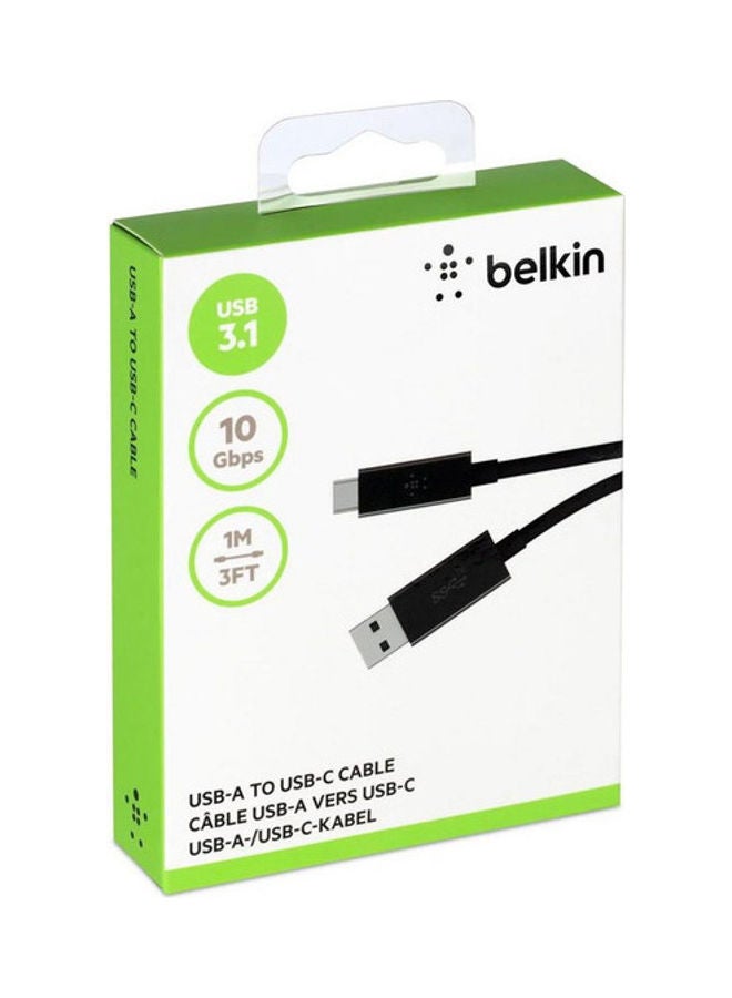 belkin USB 3.1 USB C Cable To USB A Cable USB C ChargIng Cable Type C Cable Fast ChargIng 3Ampere Cord 10Gbps Transfer Rate Apple Android WIndows PCs And DeskTops With USB A Port   Black Black - Image 3