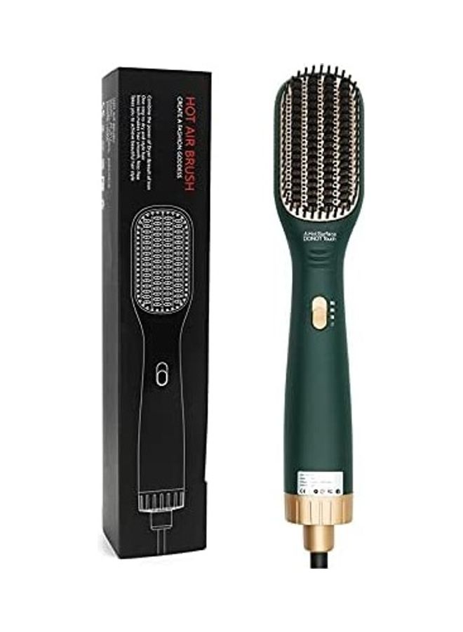 3 in 1 Multi Functional Hair Dryer Hot Air Comb Green/Gold - Image 1