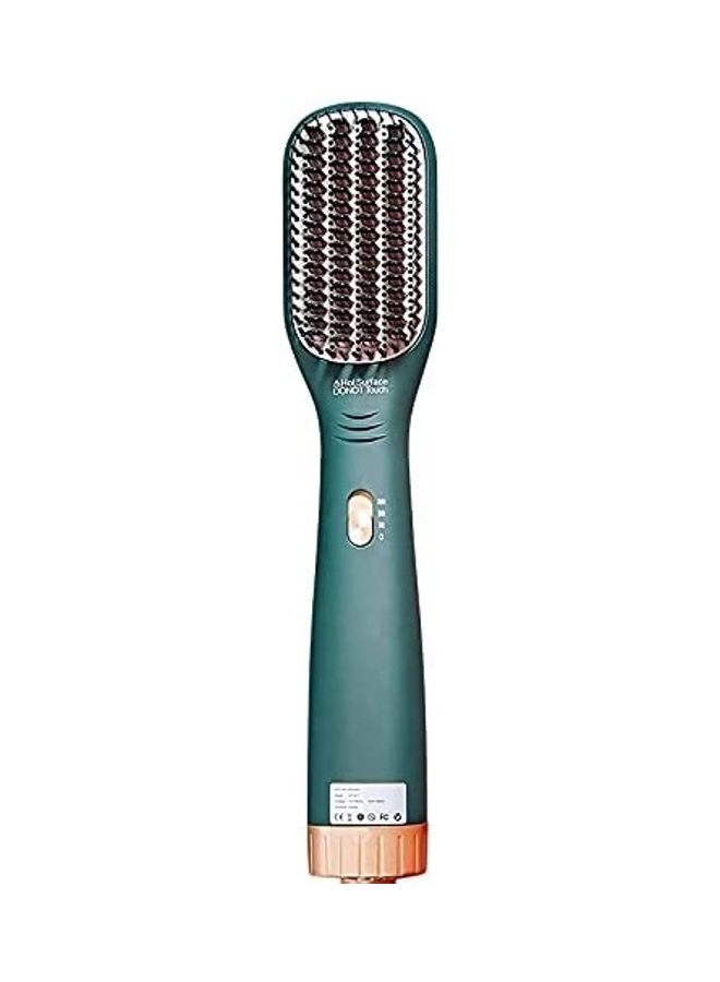 3 in 1 Multi Functional Hair Dryer Hot Air Comb Green/Gold - Image 5