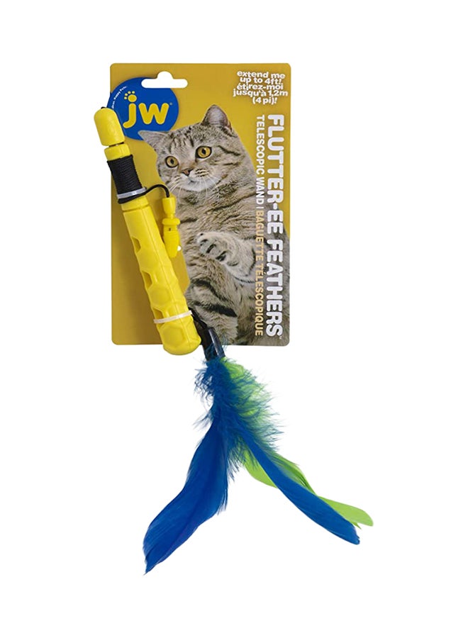 Pet Mate Telescopic Fluttery Feather Wand Multicolour 