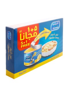 Almarai Full Fat Cheddar Cheese Tin 56grams Pack of 6  - Image 1