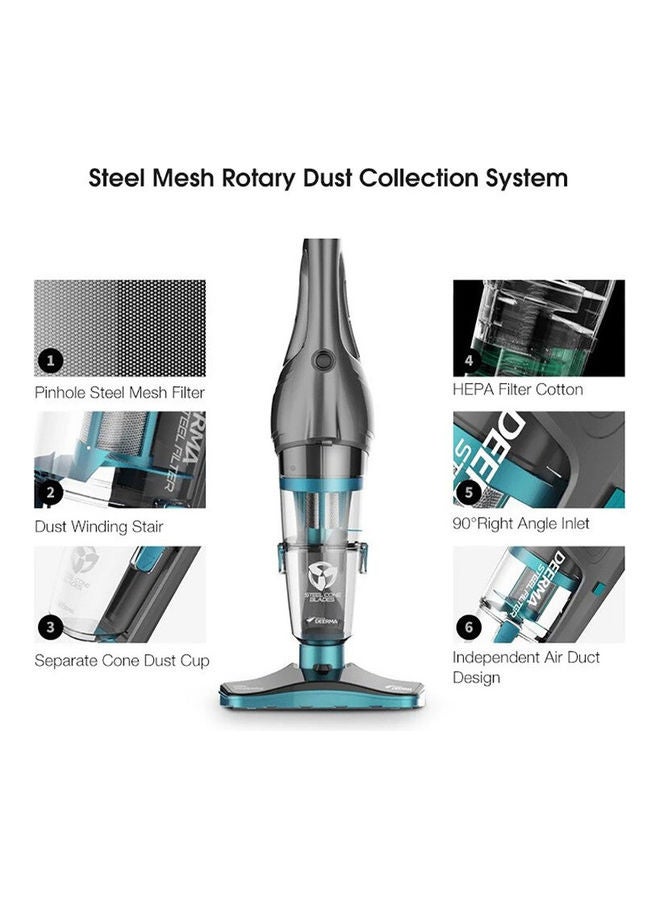 Deerma Ultra Light Steel Filter Lightweight Corded Upright Stick, Handheld Vacuum Cleaner with Low Noise 600 W DX900 Black  - Image 5