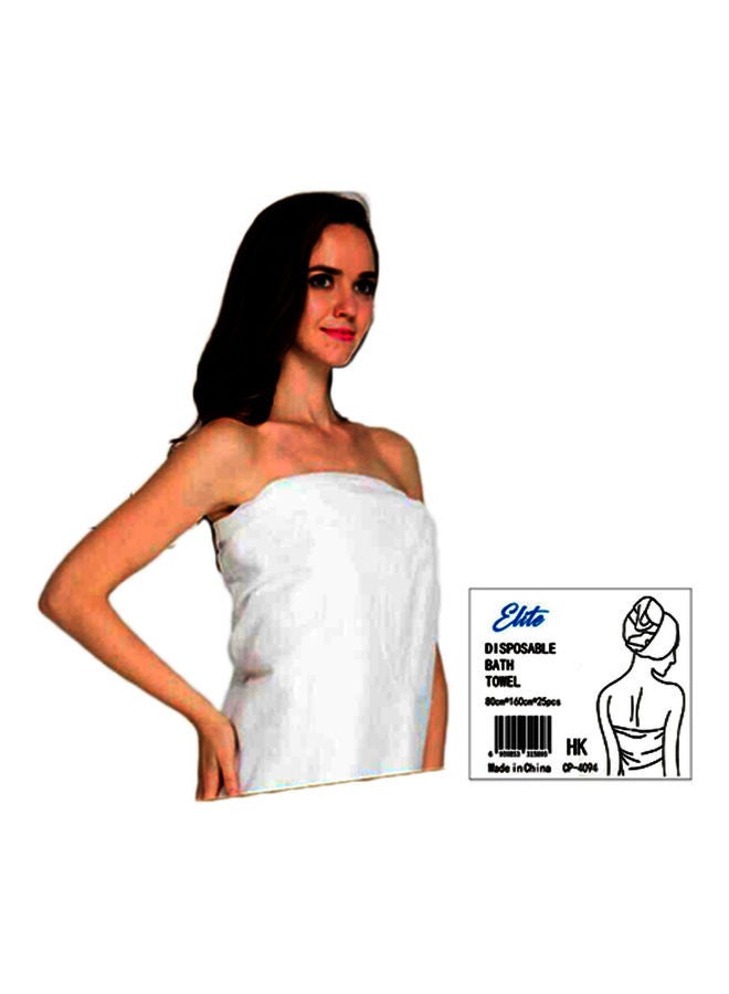 إليت منشفة استحمام للاستخدام مرة واحدة أبيض 80x160سم  - Image 3