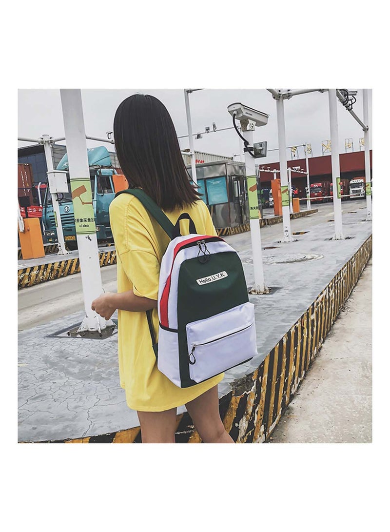 Casual Simple Fashion Backpack Green  - Image 4