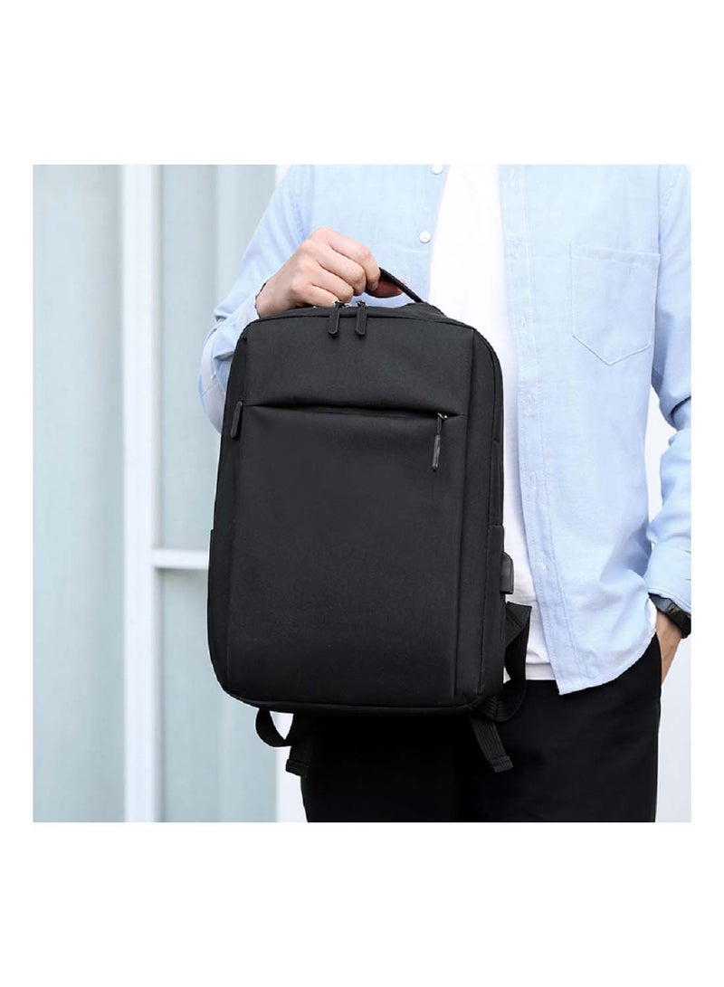 Casual Simple Backpack Black  - Image 3