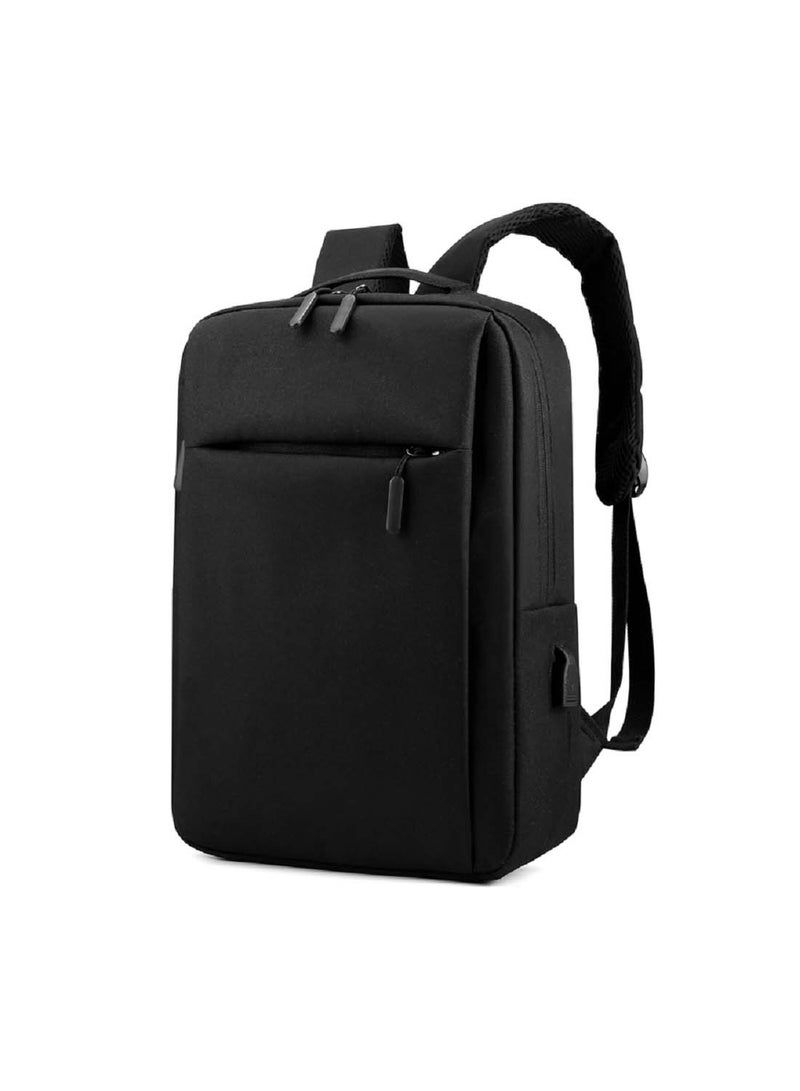 Casual Simple Backpack Black  - Image 2